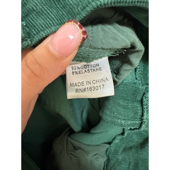 Princess Polly Green Corduroy Flare Pants Women's Size US 4 Retro Style - Picture 9 of 9
